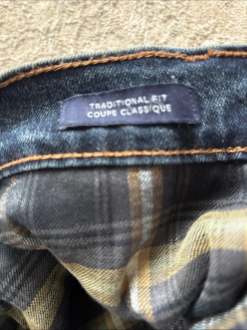 Lands' End Men's Straight-Leg Indigo Denim Jeans LINED - Size 38x29